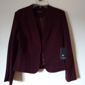 MARIO SERRANI ITALY BURGUNDY CROP BLAZER. NWT